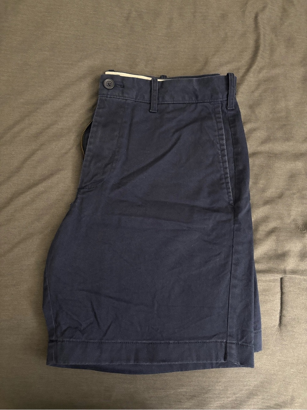 J. Crew Men's Navy Chino Shorts 32 Waist 7 Inch Inseam
